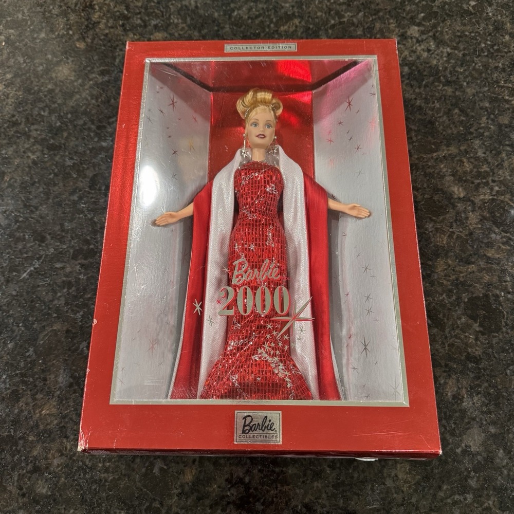 Barbie 2000 Collector Edition Doll Red Sequin Gown New Millennium NRFB Mattel